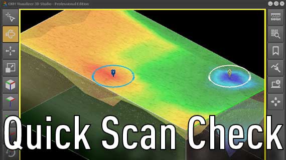 Quick Scan Check: 3D Ground Scan shows 2 Signals in a Small Scan Field